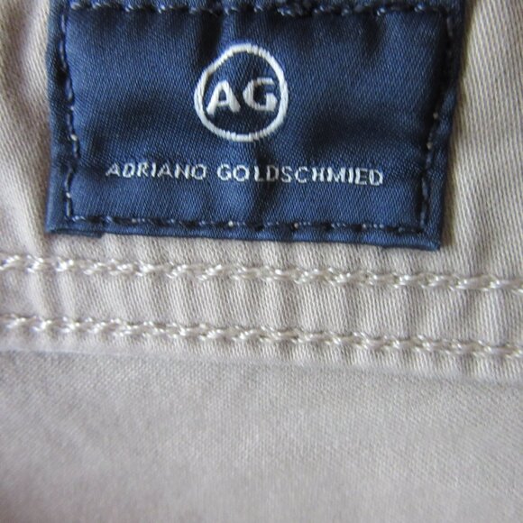AG Adriano Goldschmied Beige Chino Straight Leg 33 The Tellis Modern Slim Pants - Picture 6 of 7